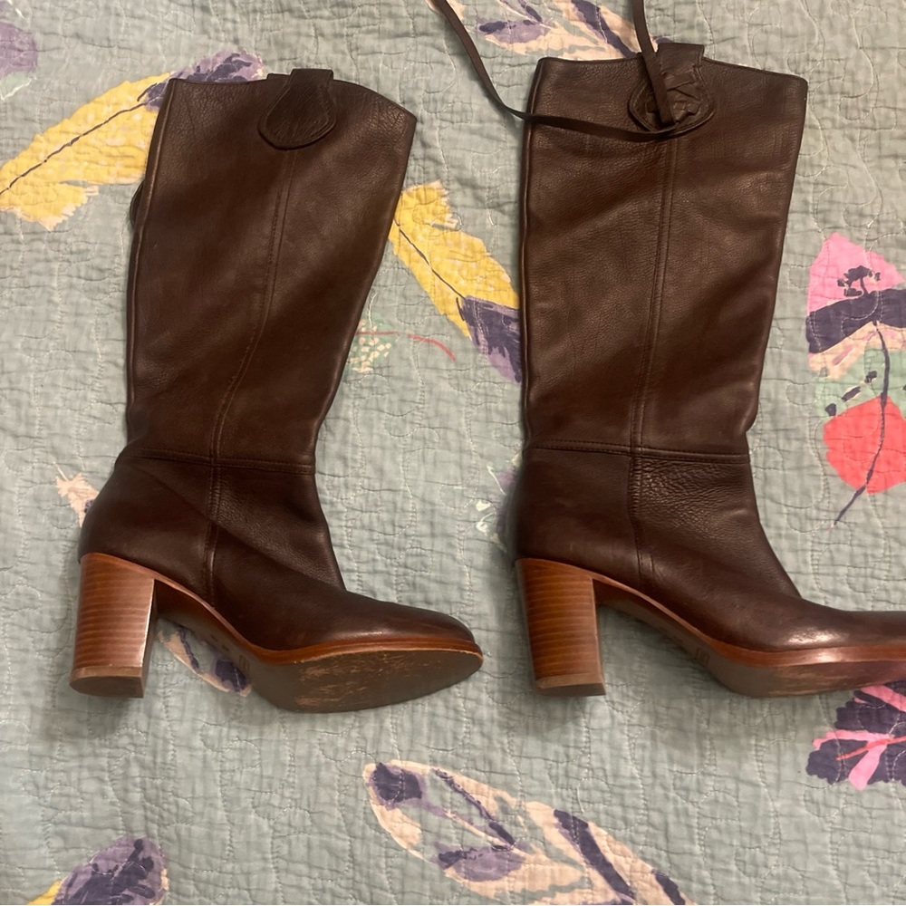 Coach Chocolate Heeled Boots